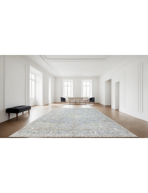 Blau Persien Persischer Vintage Teppich  317 x 220 cm