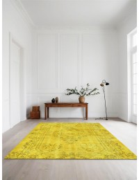 Yellow Turkey Persian Vintage Carpet 139 x 139 cm - view 1