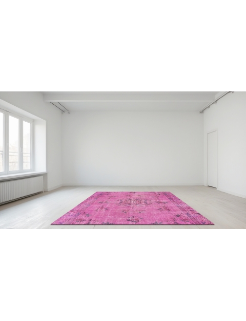 Rosa Turco Tappeto vintage 180 x 180 cm - view 1