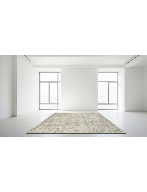 Beige Turkije Vintage Tapijt 160 x 160 cm - view 1