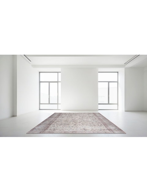 Grijs Pakistan Perzisch Vintage Tapijt 300 x 300 cm - view 1
