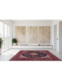 Blå Persien Khorasan Patina 283 x 243 cm - view 1