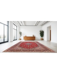 Röda Persien Kashan Patina  375 x 260 cm