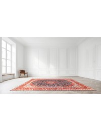 Blå Persien Kashan Patina  448 x 293 cm