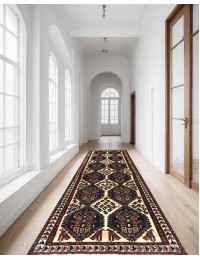 Blå Persien Hamadan Patina  180 x 67 cm