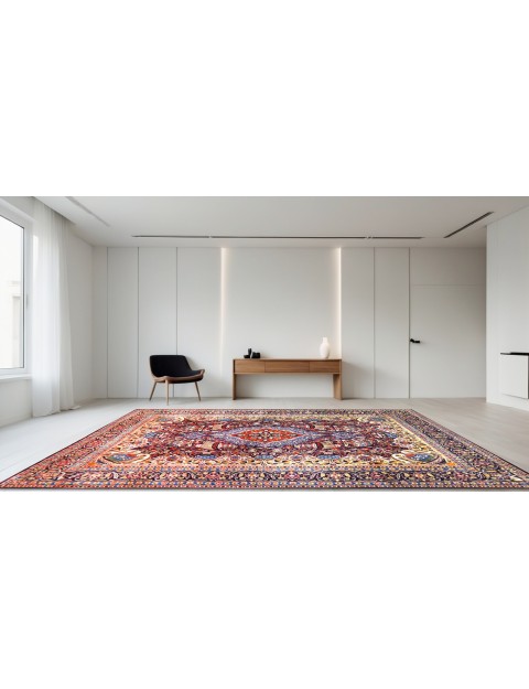 Blau Persien Kashmar Patina  395 x 295 cm