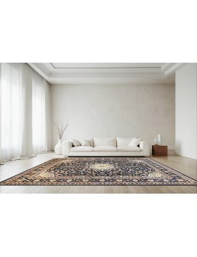 Blå Persien Kashmar Patina  382 x 298 cm