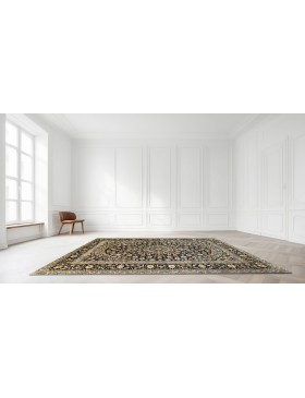 Blå Persien Kashan Patina  337 x 220 cm