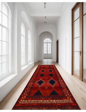 Röda Persien Shiraz  284 x 124 cm