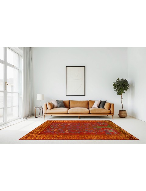 Orange Persien Persischer Gabbeh  145 x 93 cm