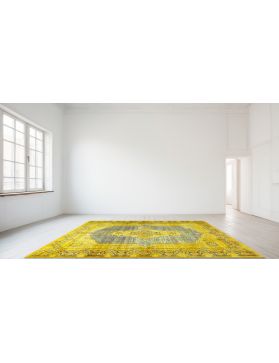 Persischer Vintage Teppich 295 x 190 gelb