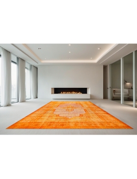 Orange Persien Persischer Vintage Teppich  396 x 290 cm