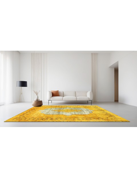 Yellow  Persia Persian Vintage Carpet  365 x 277 cm