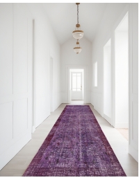 Purper Turkije Perzisch Vintage Tapijt 288 x 114 cm - view 1