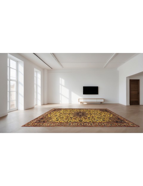 Gelb Persien Perserteppich  220 x 111 cm