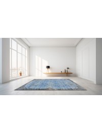Azul Turquía Alfombra vintage 273 x 170 cm - view 4