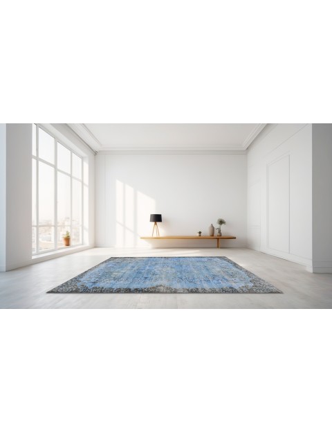 Blå Tyrkiet Vintage Tæppe  273 x 170 cm