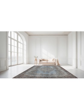 Blå Turkiet Vintage Matta  253 x 167 cm