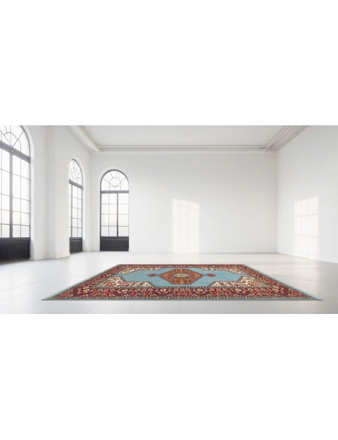 Bleu Persan Tapis persan  198 x 132 cm