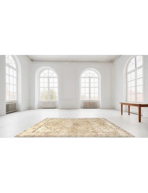 Beige Persien Persisk vintage matta  284 x 210 cm