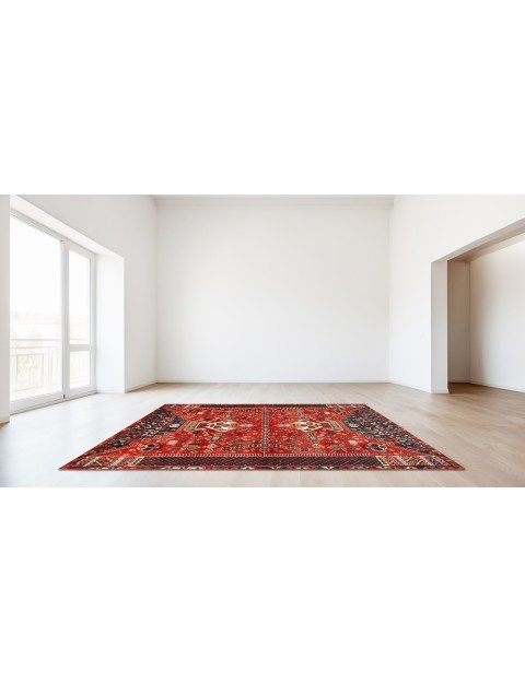 Rouge Persan Tapis Persan vintage  209 x 144 cm