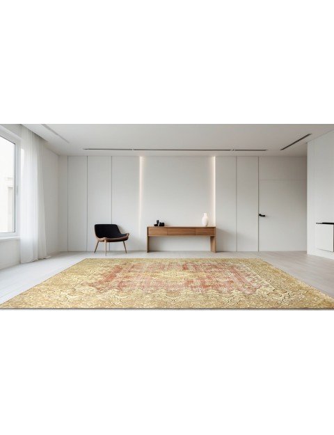 Beige Persien Persisk vintage matta  389 x 297 cm