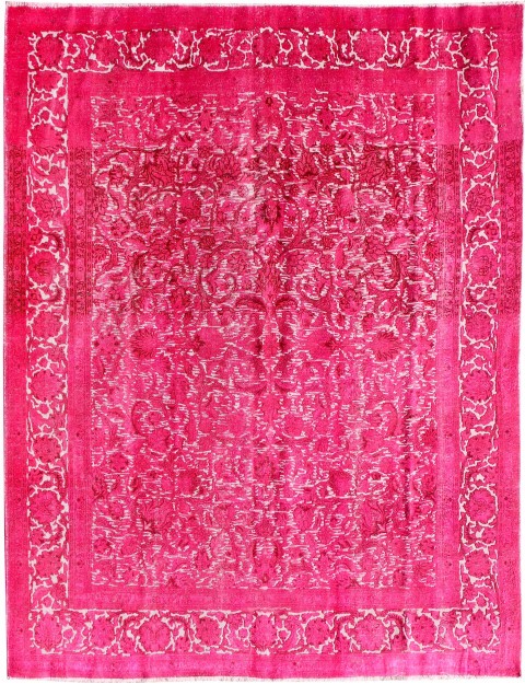 Rosa Persien Persischer Vintage Teppich 348 x 300 cm