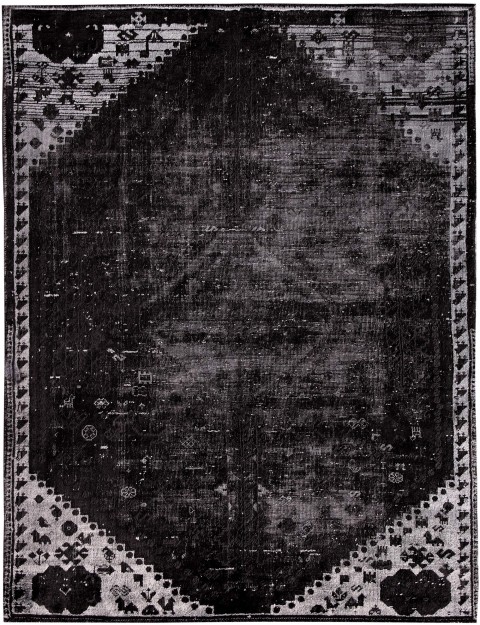Schwarz Persien Persischer Vintage Teppich  250 x 162 cm