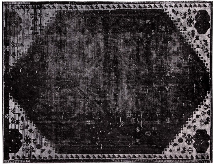 Schwarz Persien Persischer Vintage Teppich 250 x 162 cm