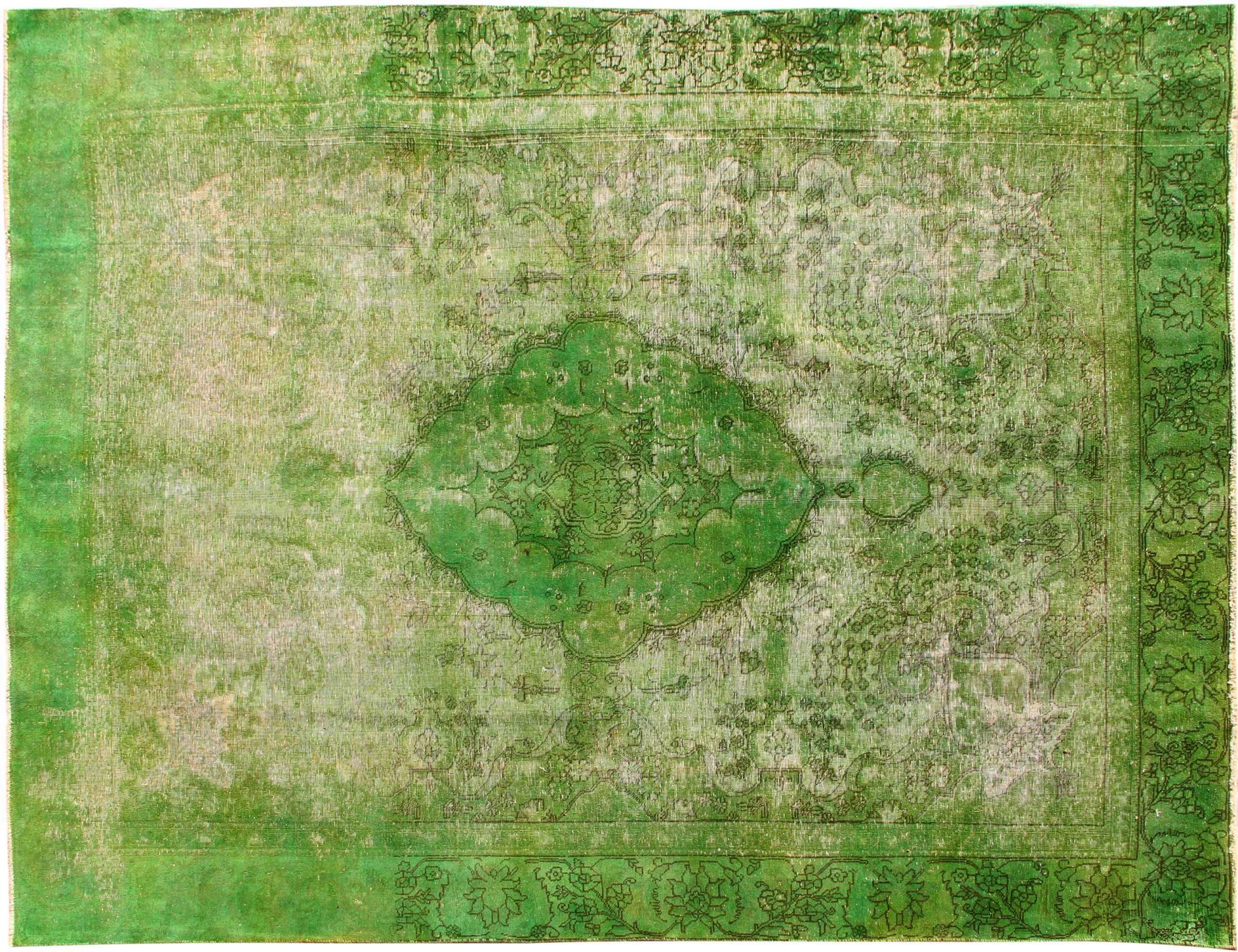 Persischer Vintage Teppich  grün <br/>353 x 264 cm