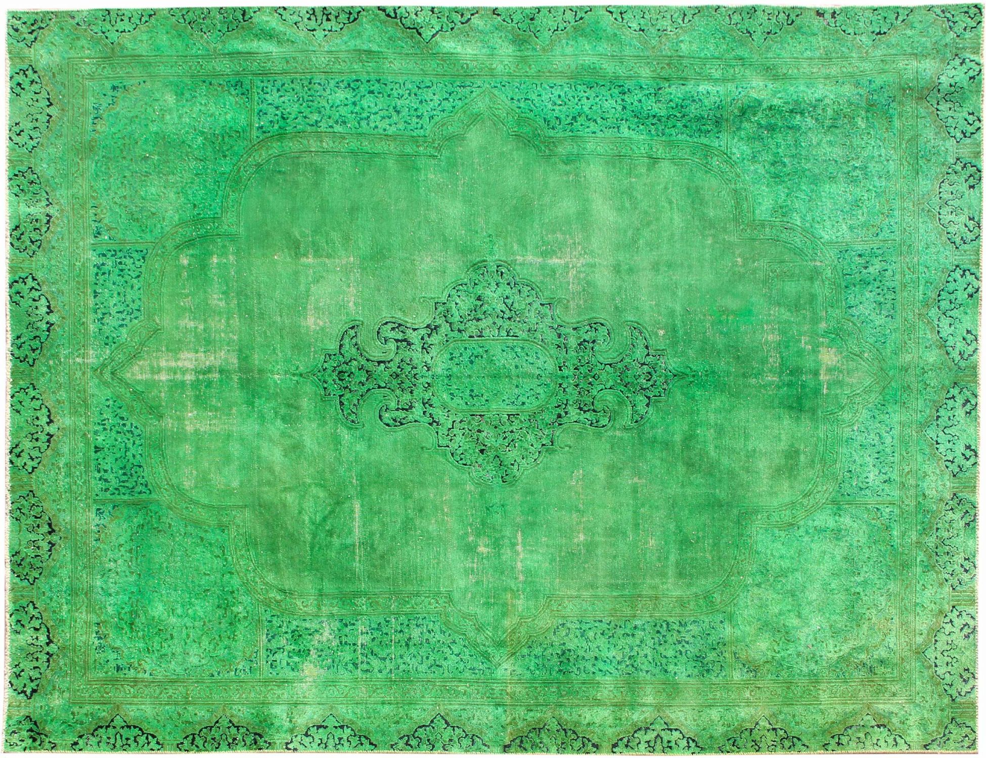 Persischer Vintage Teppich  grün <br/>350 x 234 cm