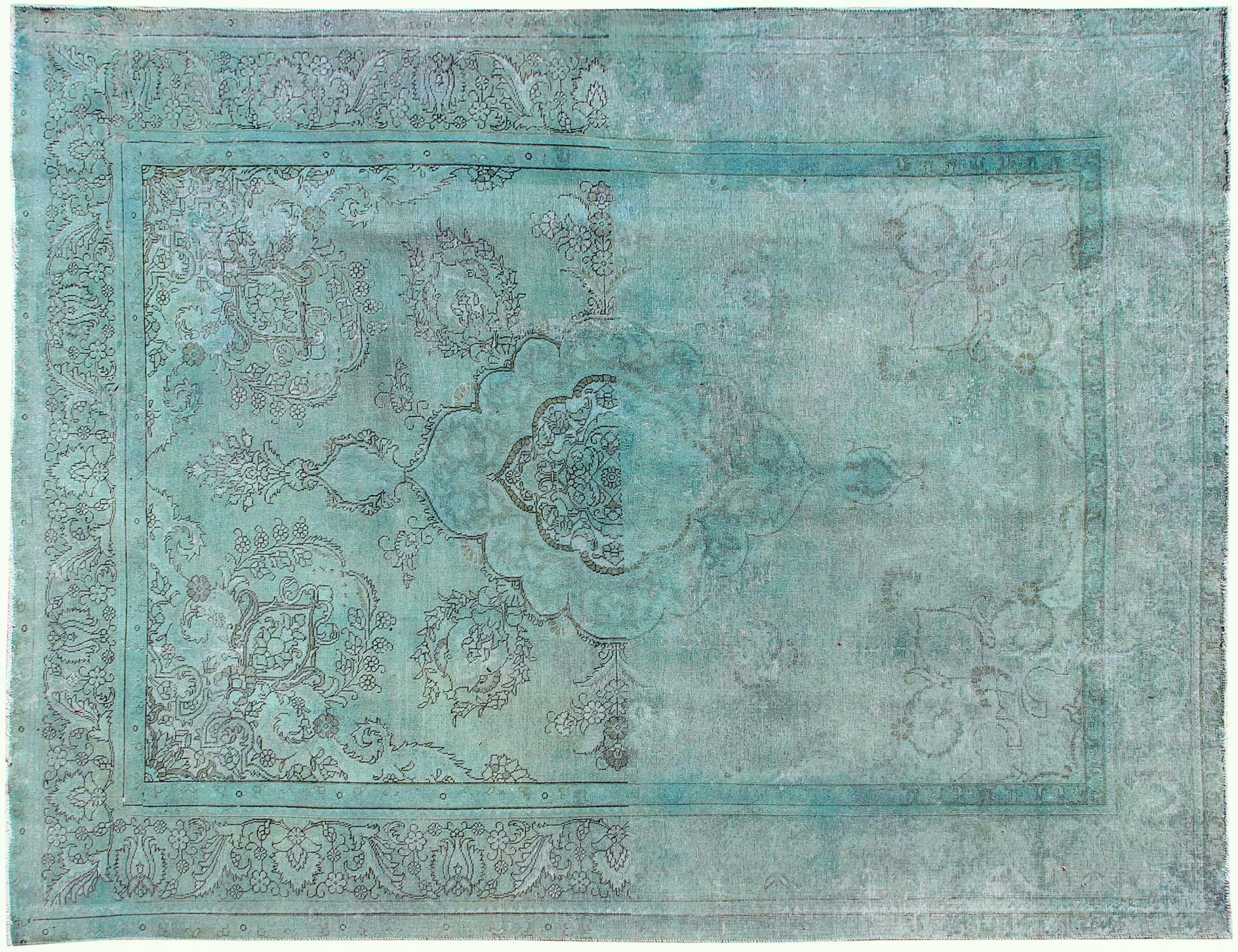 Persischer Vintage Teppich  grün <br/>390 x 284 cm