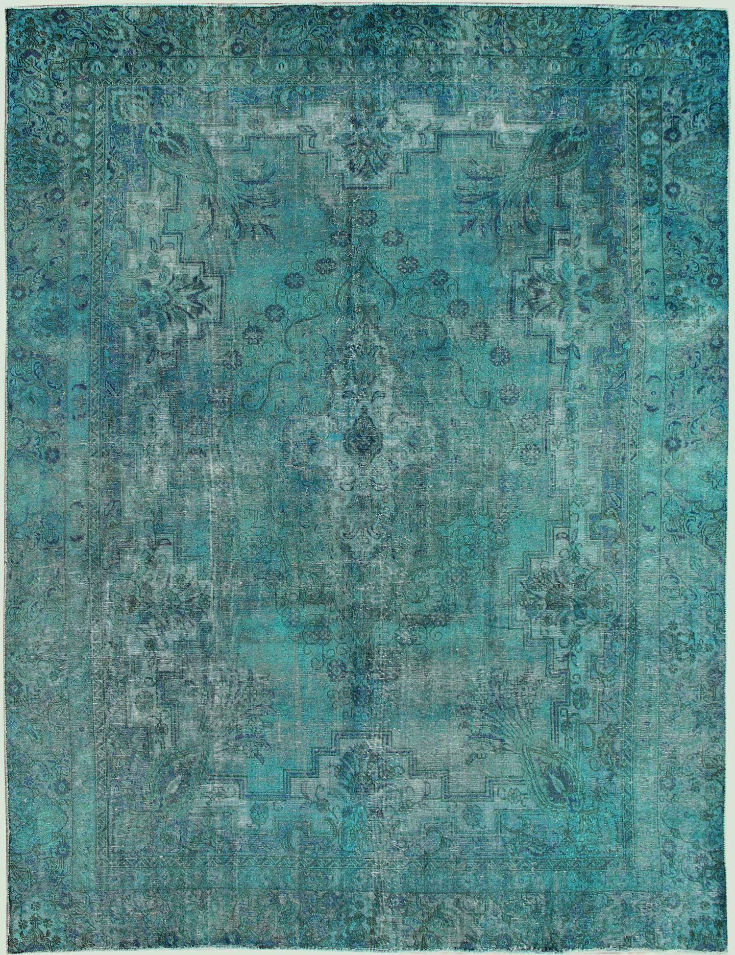 Persisk Vintagetæppe  grøn <br/>357 x 268 cm