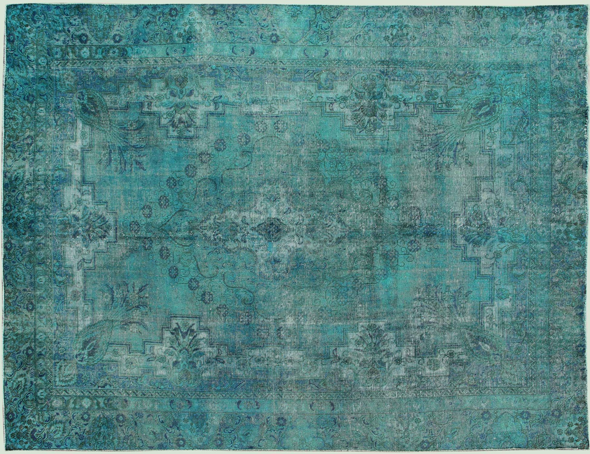 Persisk Vintagetæppe  grøn <br/>357 x 268 cm