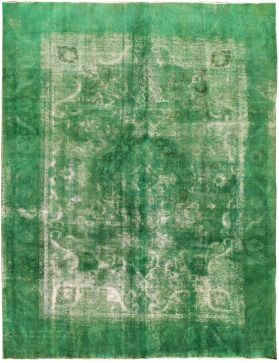 Tappeto vintage persiano 392 x 290 verde