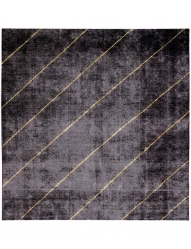 Persischer Vintage Teppich 218 x 218 schwarz