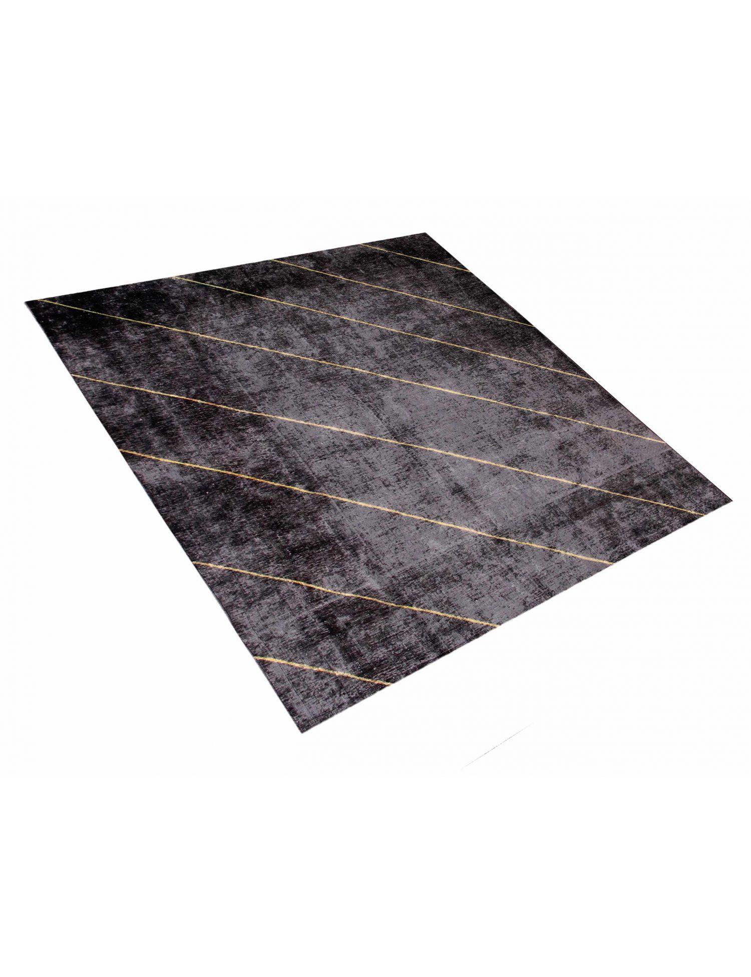 Persischer Vintage Teppich  schwarz <br/>218 x 218 cm