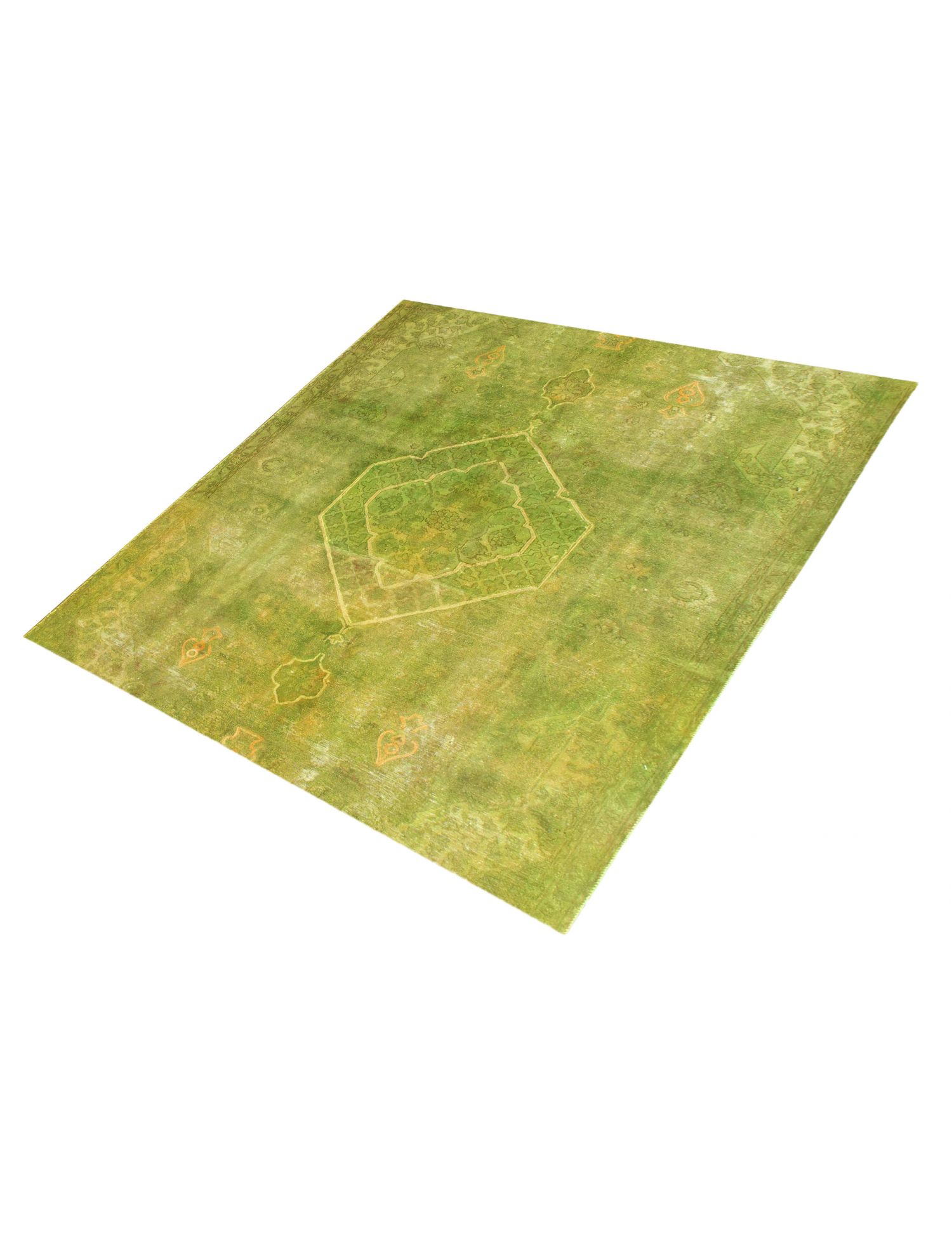 Quadrat  Vintage Teppich  grün <br/>224 x 224 cm