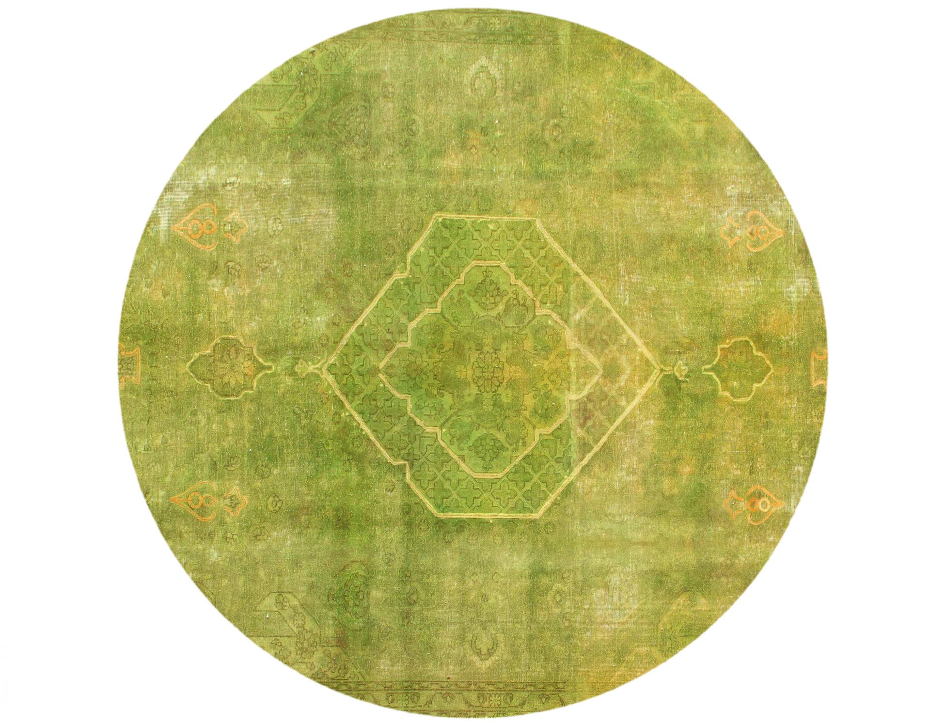 Persischer Vintage Teppich  grün <br/>224 x 224 cm