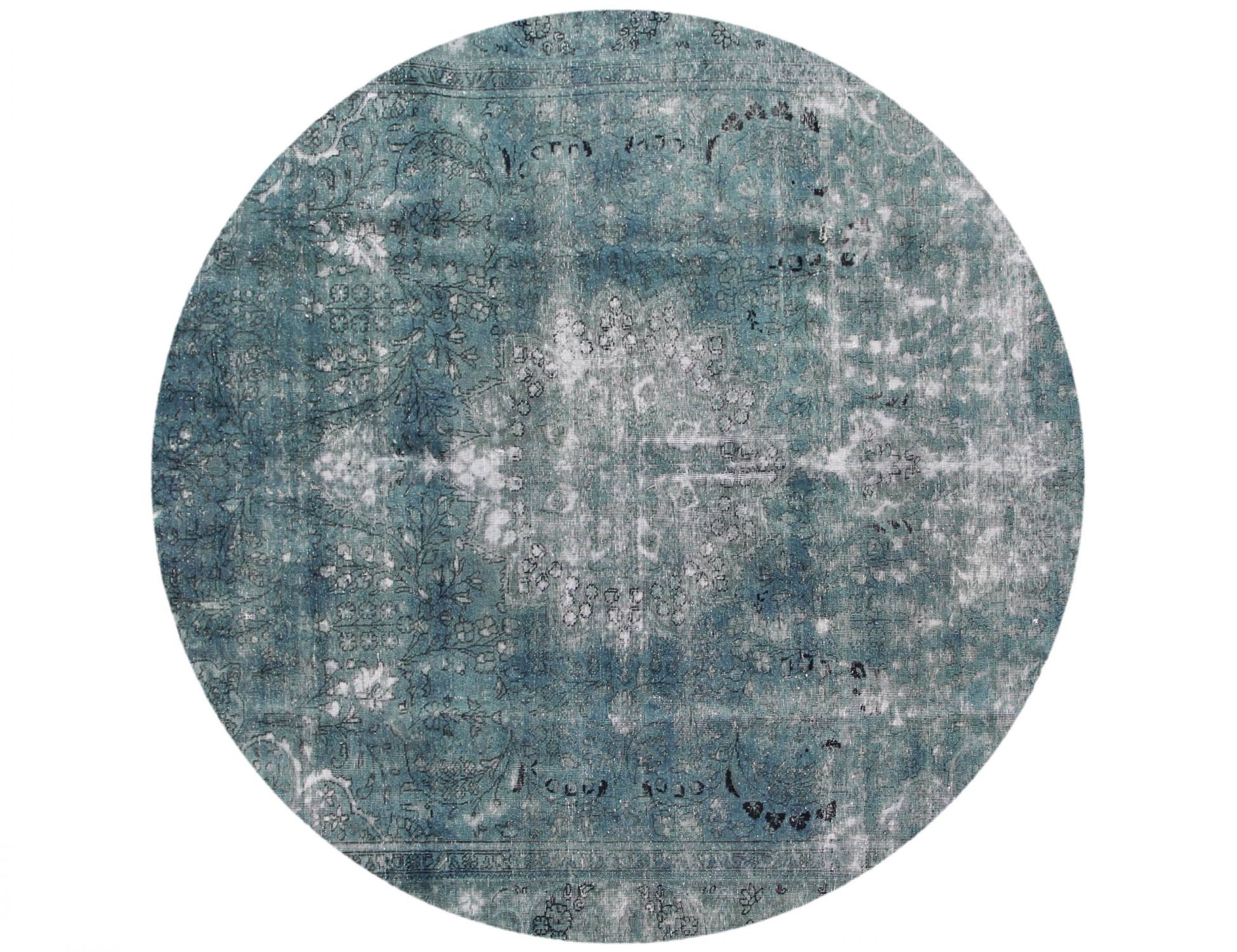 Persischer Vintage Teppich  türkis <br/>222 x 222 cm