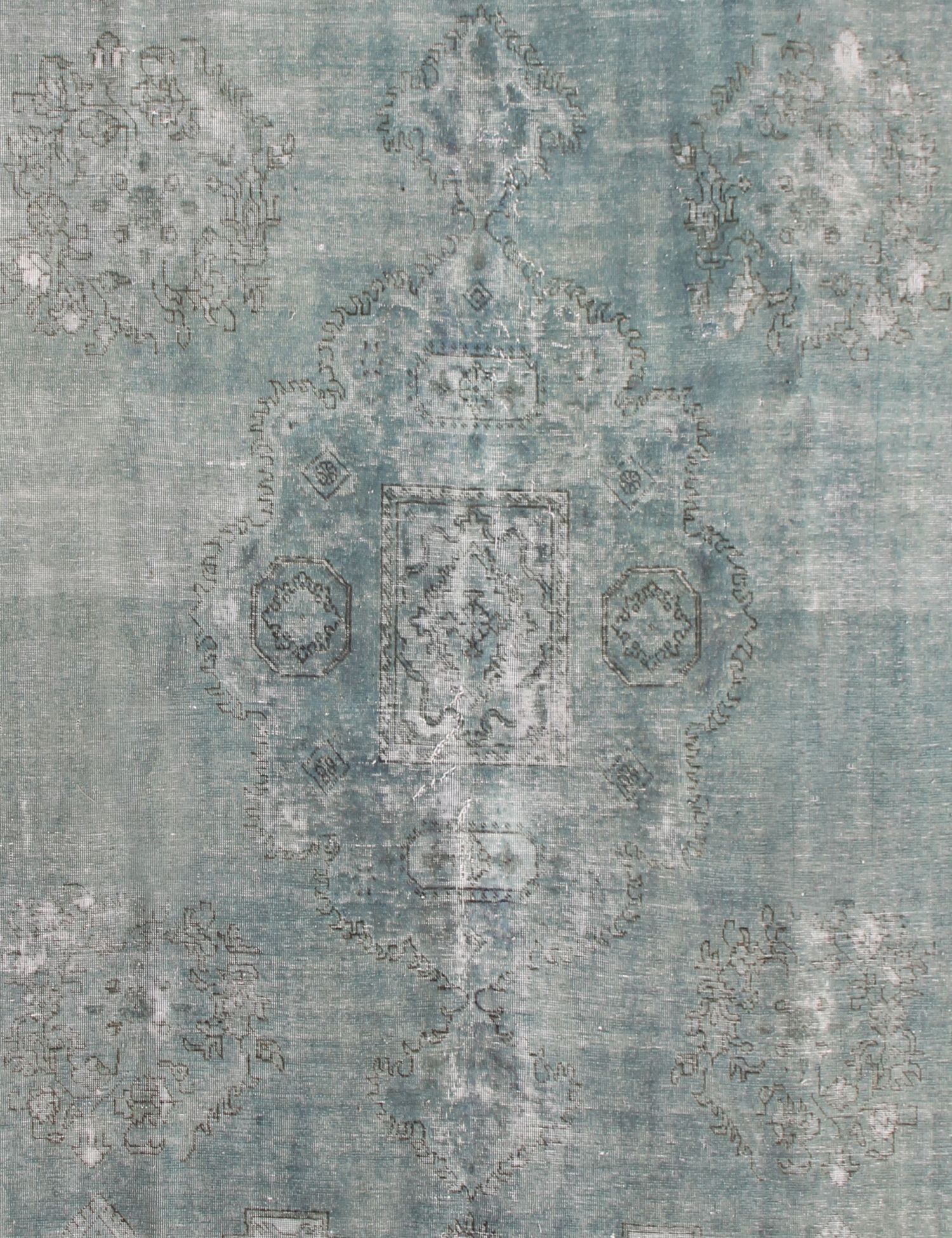 Persischer Vintage Teppich  türkis <br/>230 x 230 cm