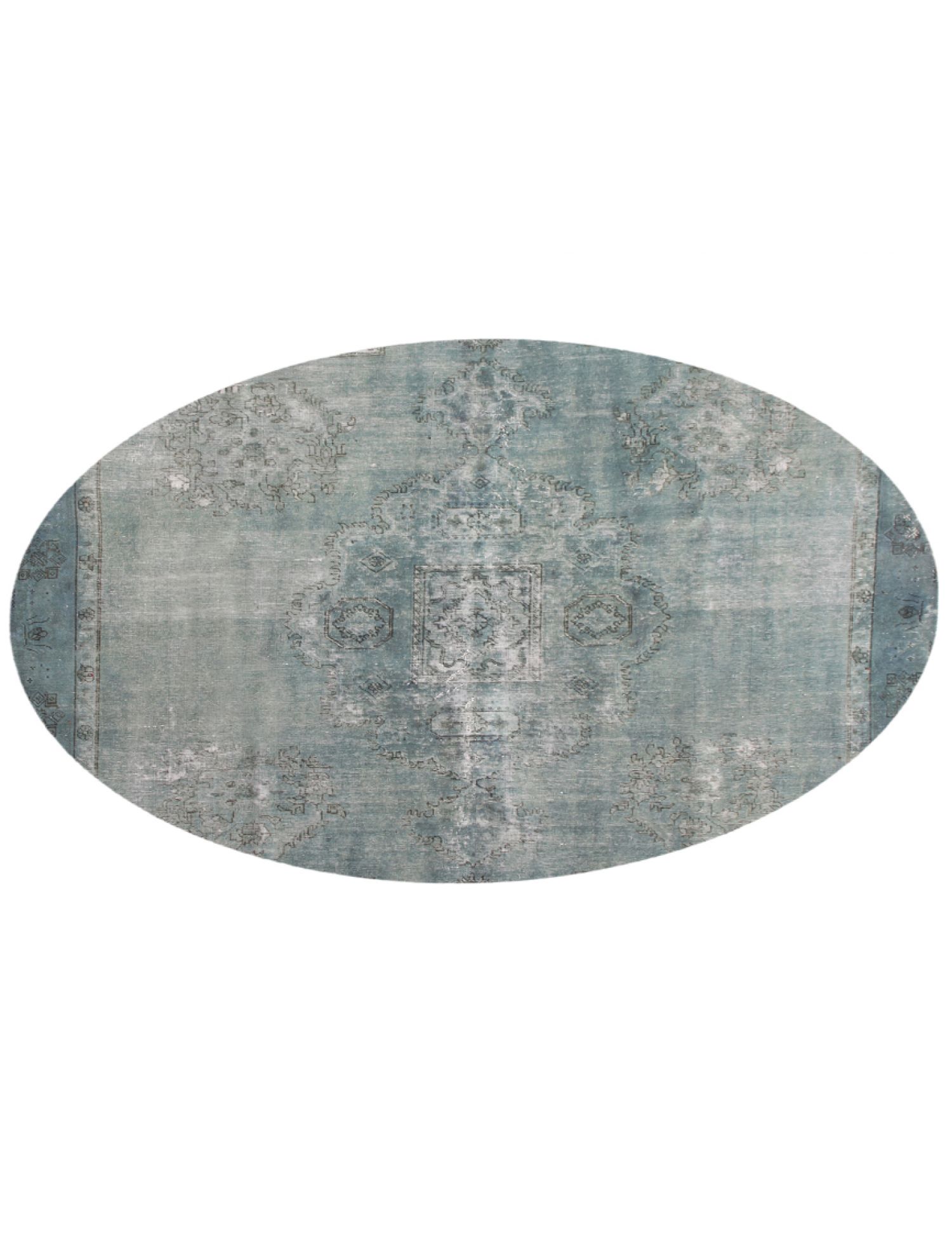 Rund  Vintage Teppich  türkis <br/>230 x 230 cm