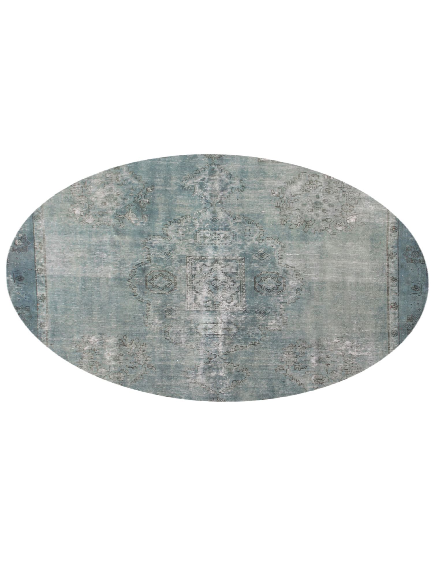 Rund  Vintage Teppich  türkis <br/>230 x 230 cm