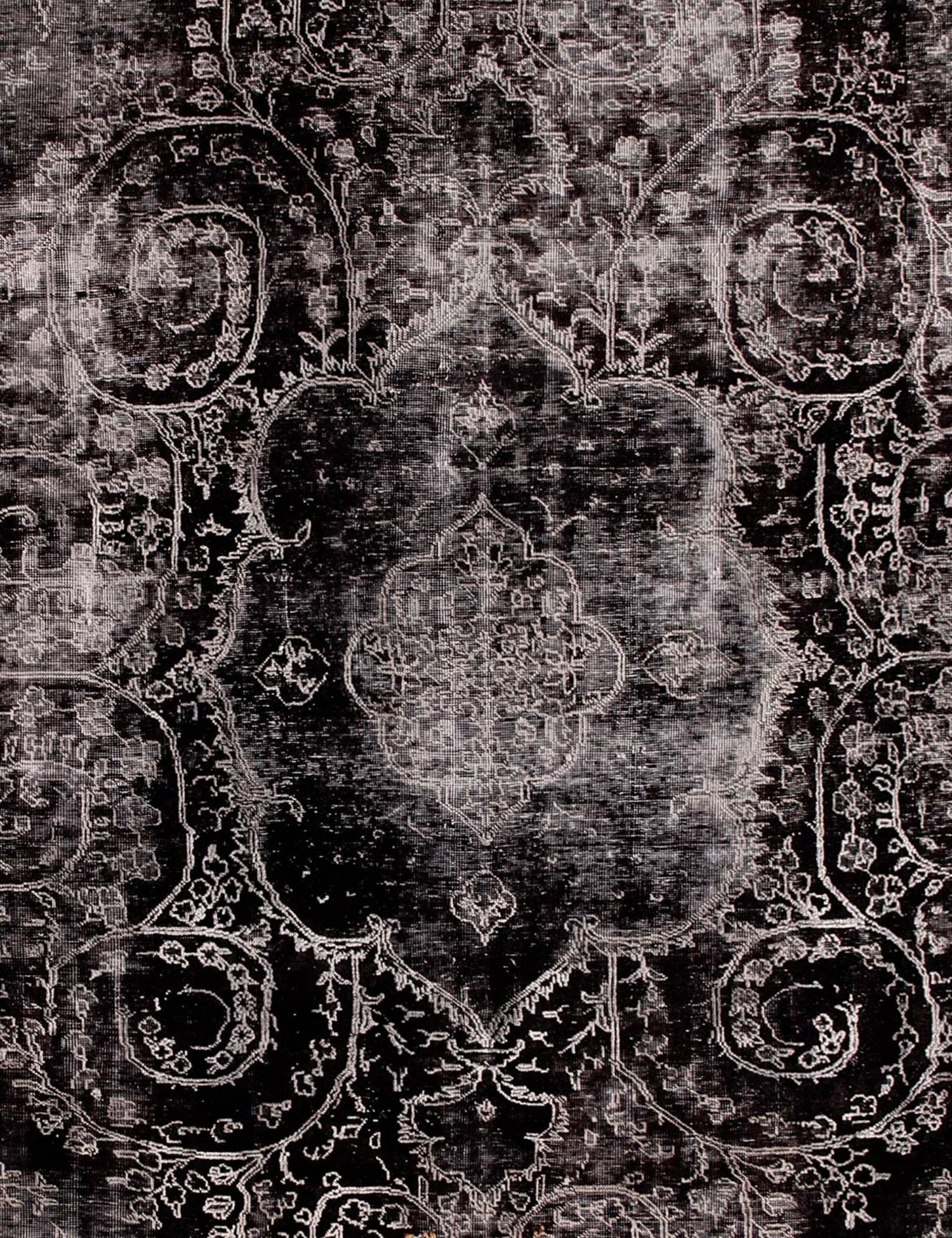 Persischer Vintage Teppich  schwarz <br/>271 x 271 cm