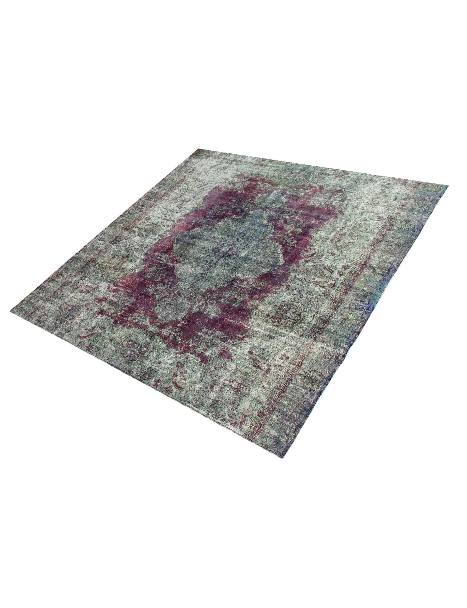Quadrat  Vintage Teppich  grün <br/>290 x 290 cm