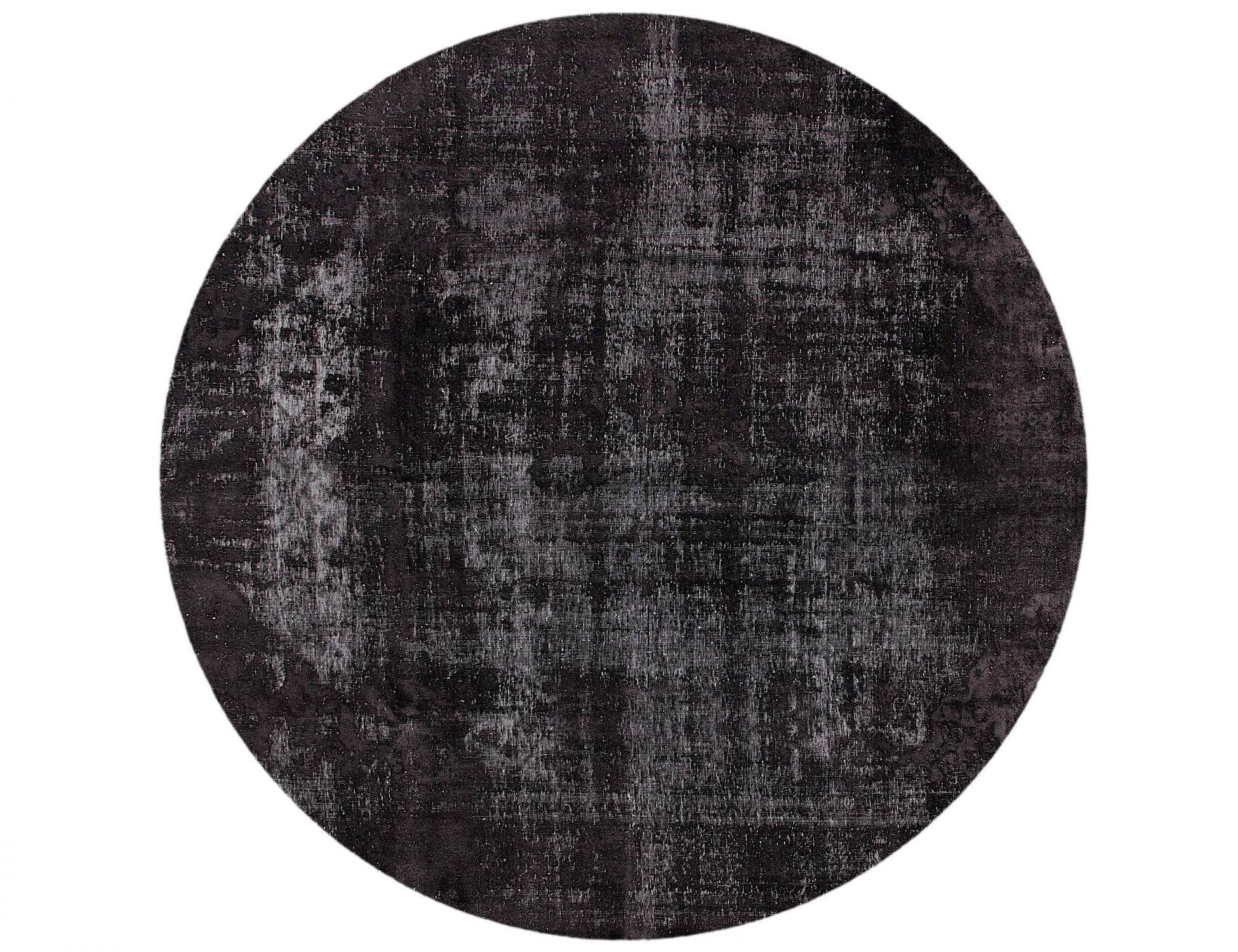 Rund  Vintage Teppich  schwarz <br/>283 x 283 cm