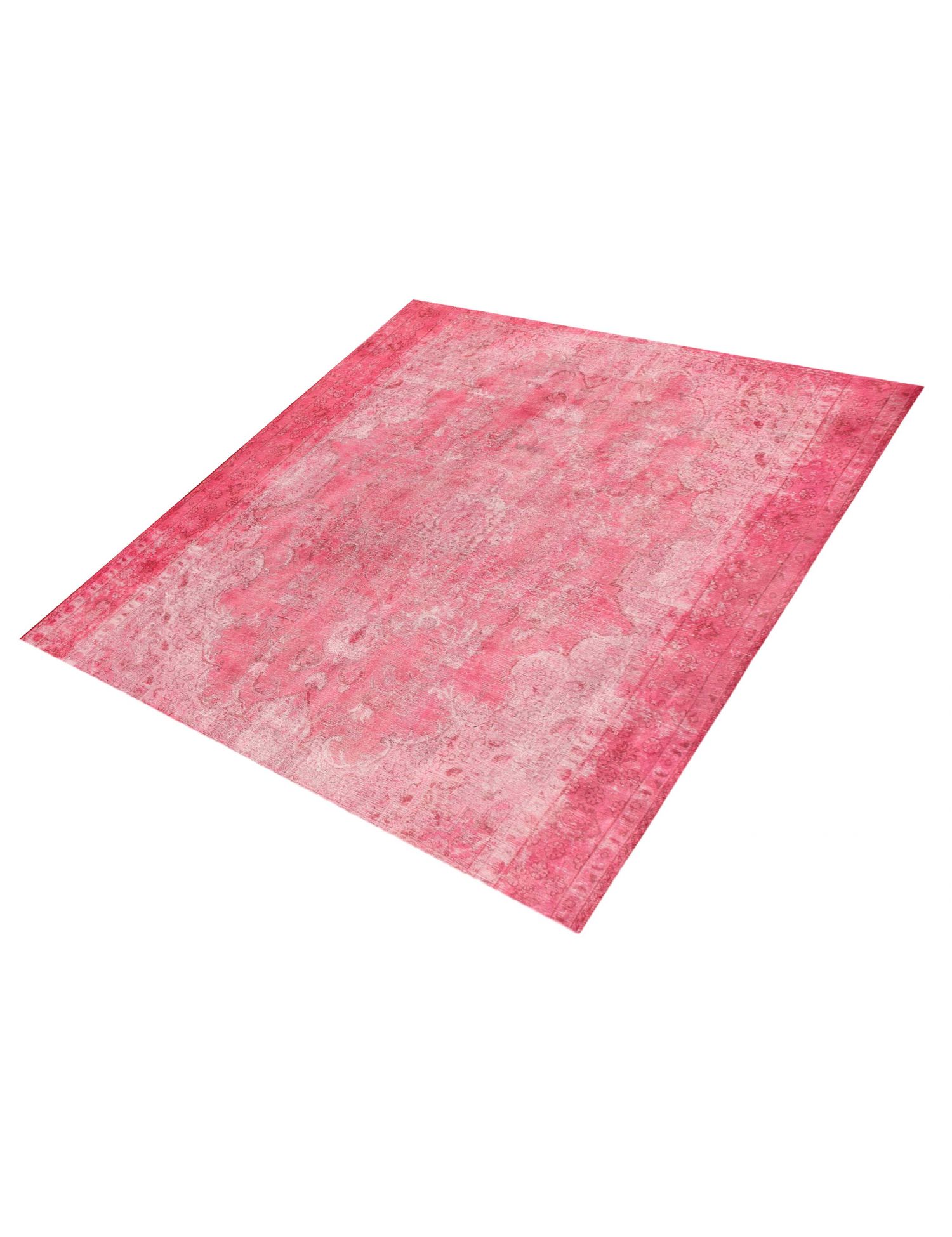Persischer Vintage Teppich  rosa <br/>292 x 292 cm