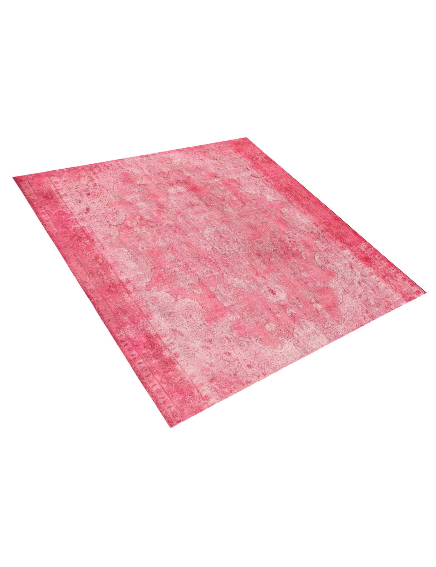 Persischer Vintage Teppich  rosa <br/>292 x 292 cm