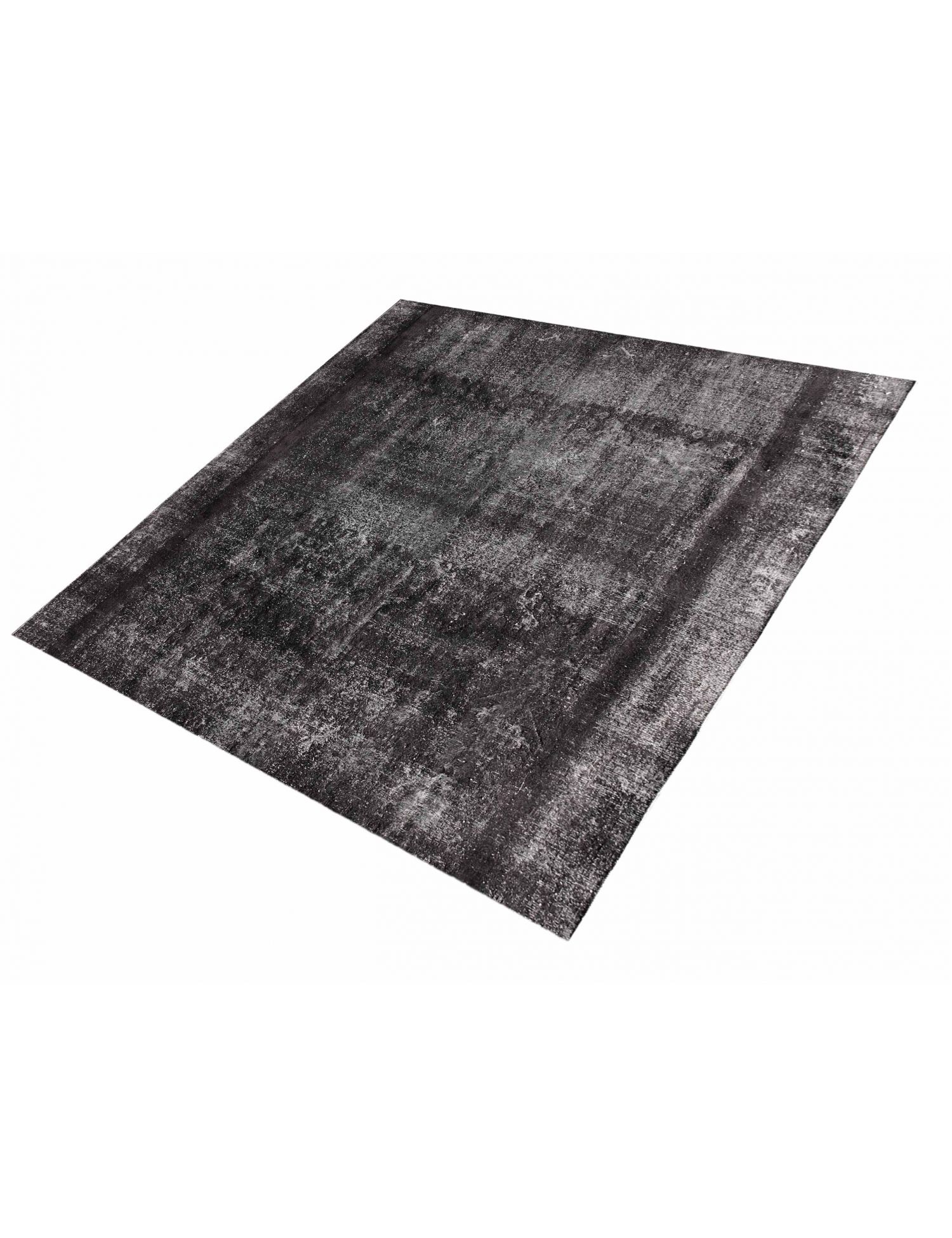 Persischer Vintage Teppich  schwarz <br/>294 x 294 cm