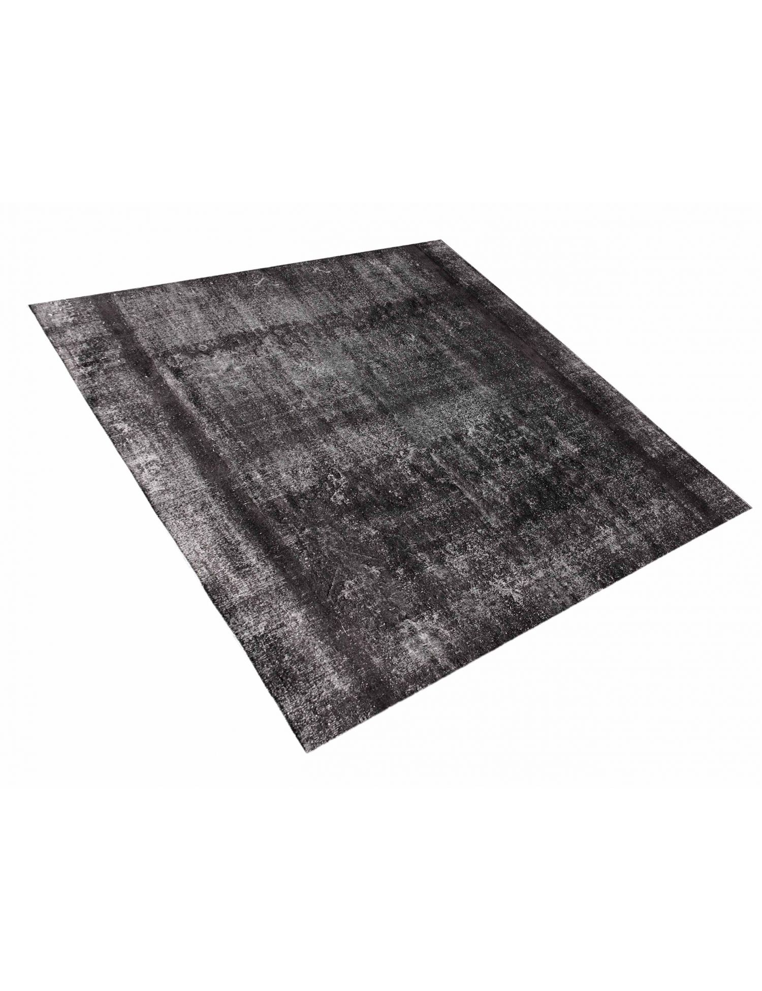 Persischer Vintage Teppich  schwarz <br/>294 x 294 cm